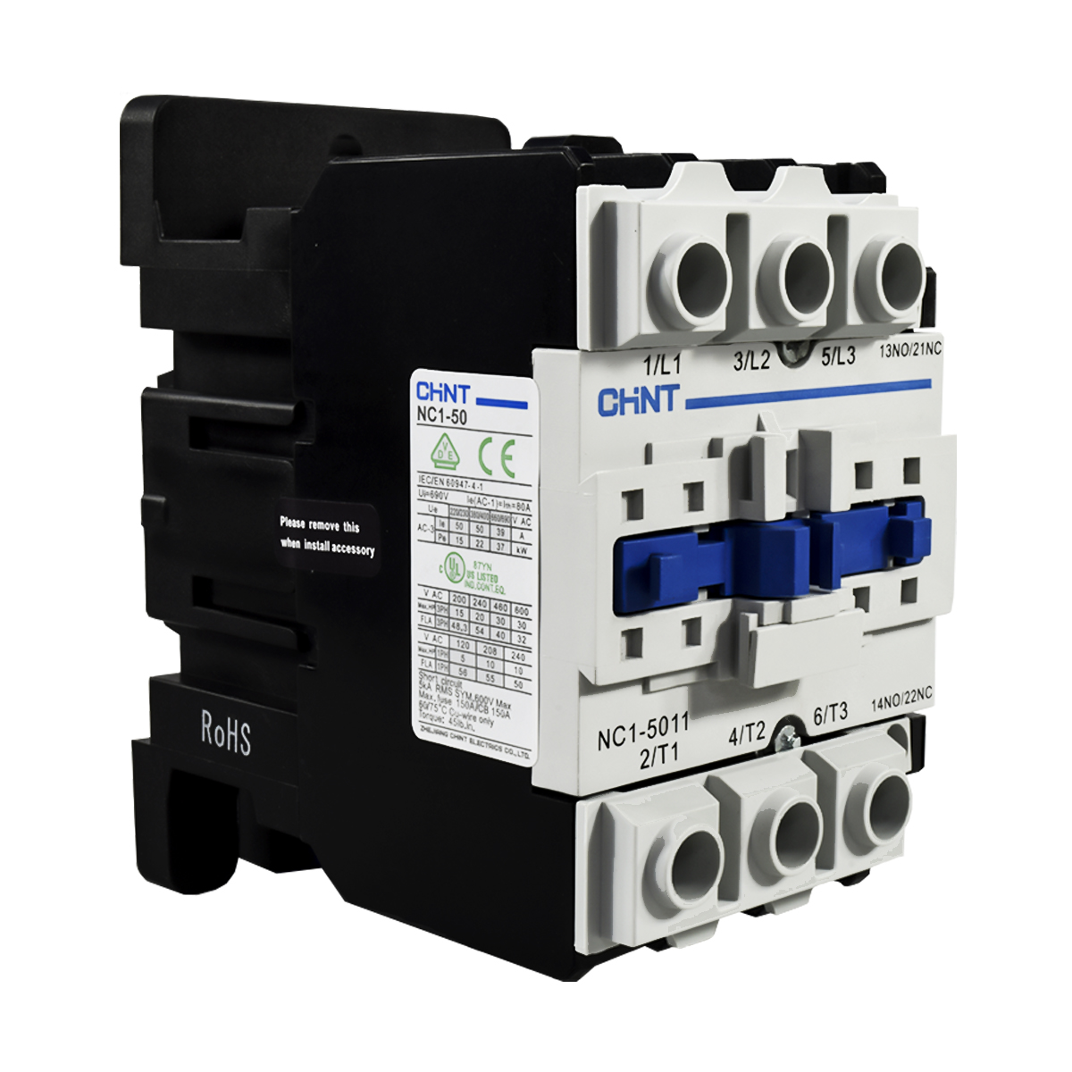 Contactor 50A AC3 220VAC UL | CHINT