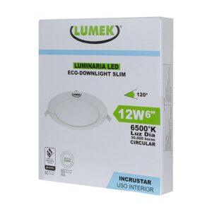 PANEL LED 12W REDONDO DE INCRUSTAR LUMEK
