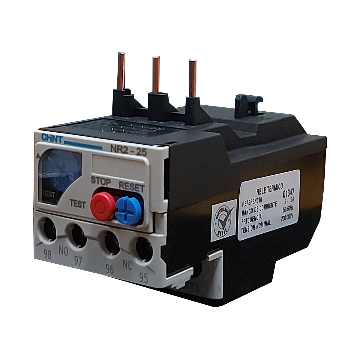 Relé Térmico CHINT 9 - 13A | Modelo NR2-25 - Ingecom Eléctricos SAS