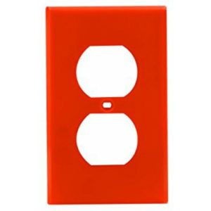 TAPA PARA TOMA LEVITON NARANJA