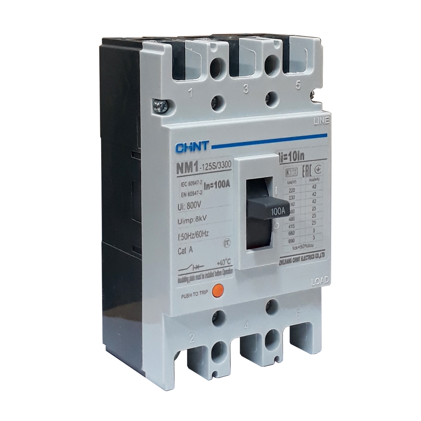 Breaker Industrial Trifásico Chint 100A