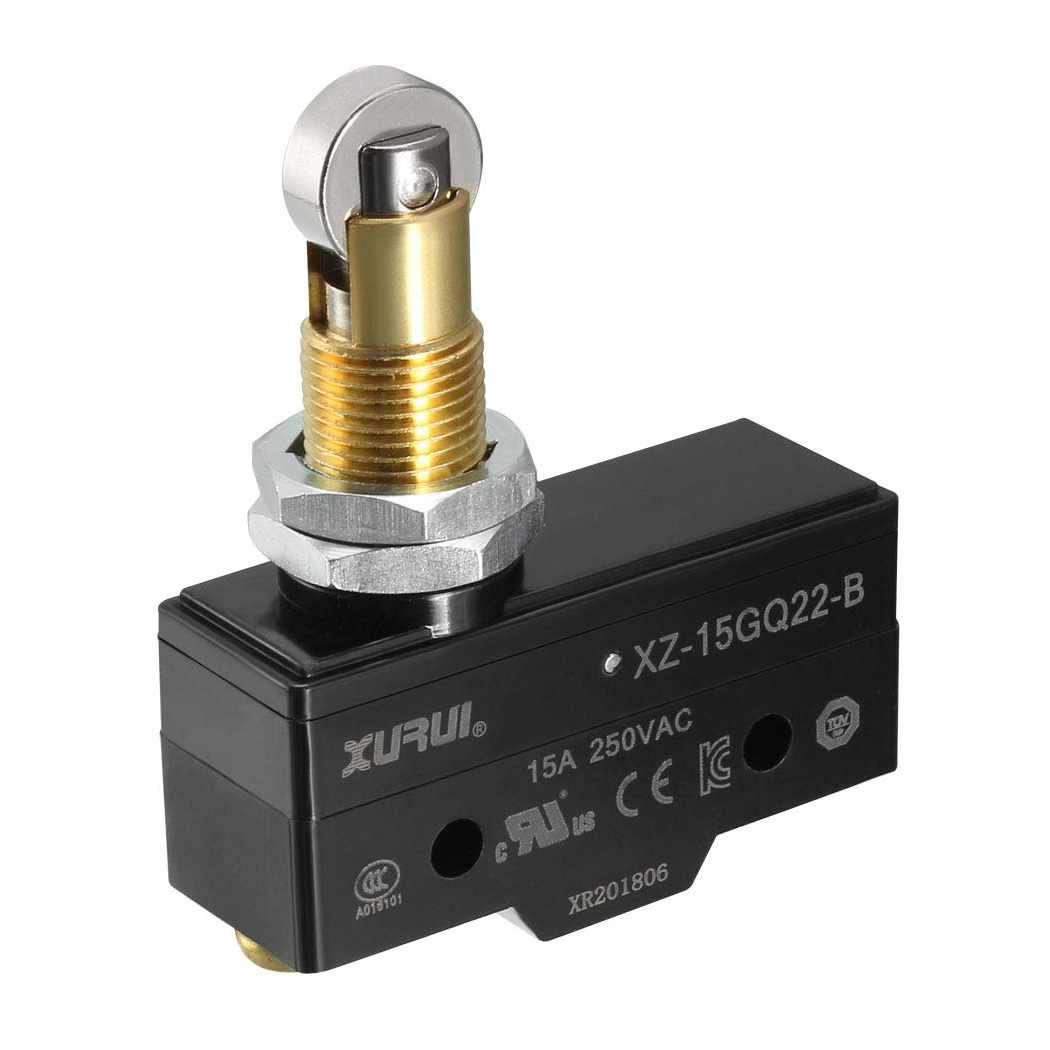 Microswitch Tipo Estándar de Roldana Metálica 15A/125V - XURUI | XZ-15GQ22-B - Ingecom Eléctricos SAS