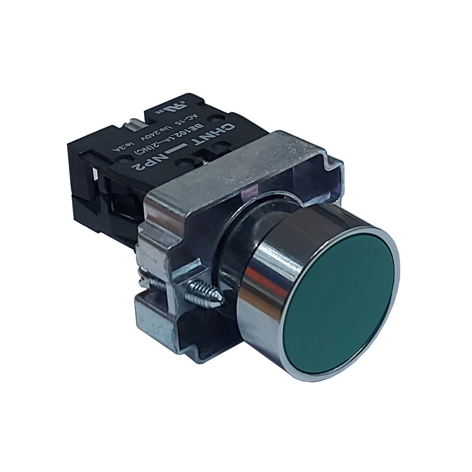 Pulsador Verde 22mm - Base Metálica | CHINT - Ingecom Eléctricos SAS
