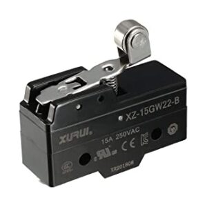Microswitch Tipo Estándar de Palanca Corta Roldanda Metálica 15A/250V - XURUI | XZ-15GW22-B - Ingecom Eléctricos SAS
