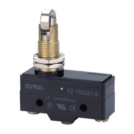 Microswitch Tipo Estándar de Roldana Transversal Metálica 15A/125V - XURUI | XZ-15GQ21-B - Ingecom Eléctricos SAS