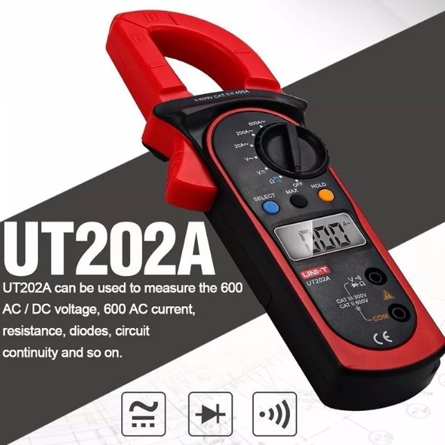 Pinza Volti-Amperimétrica Digital 600A – 600V UNI-T UT202A