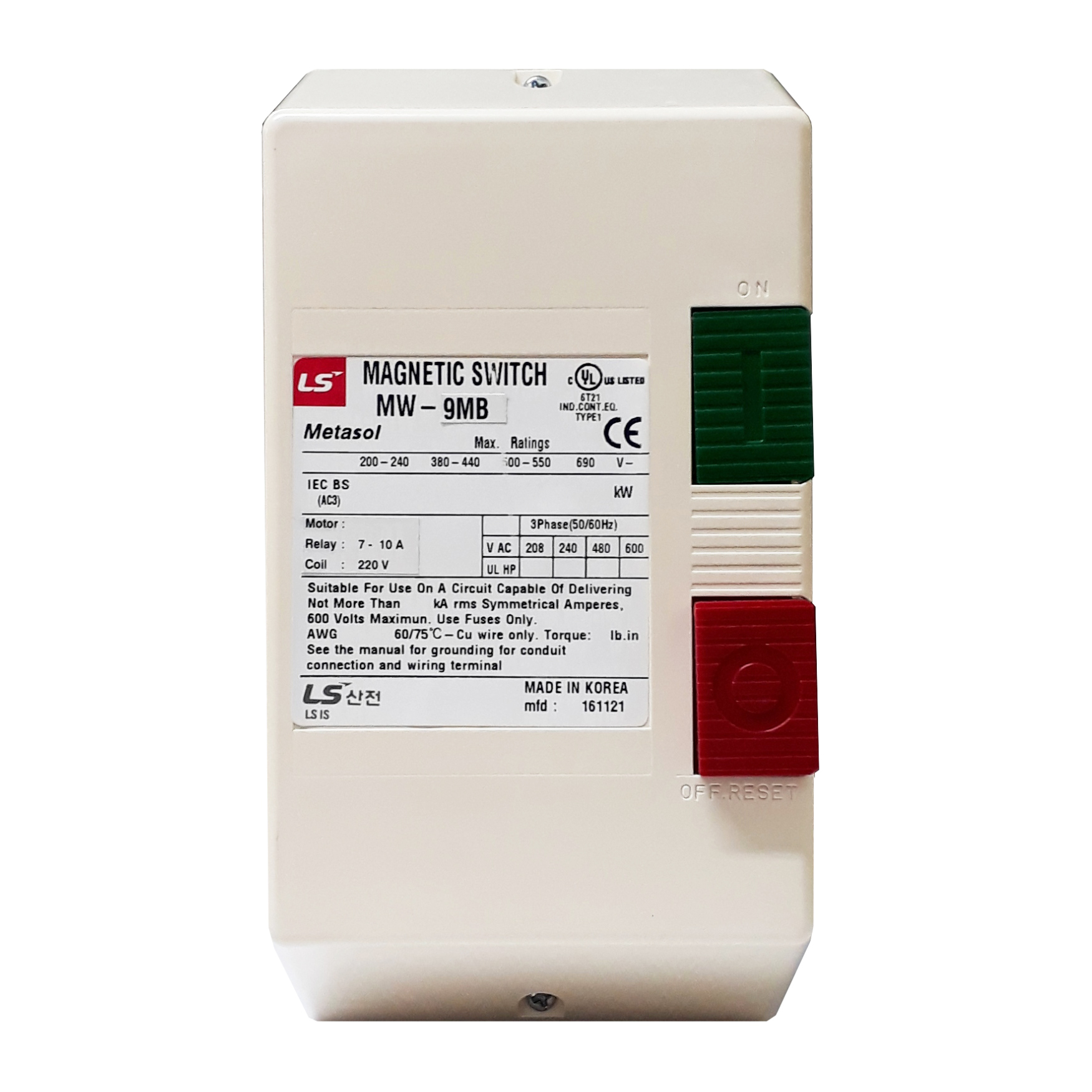 Arrancador Directo LS 7 – 10A 220V