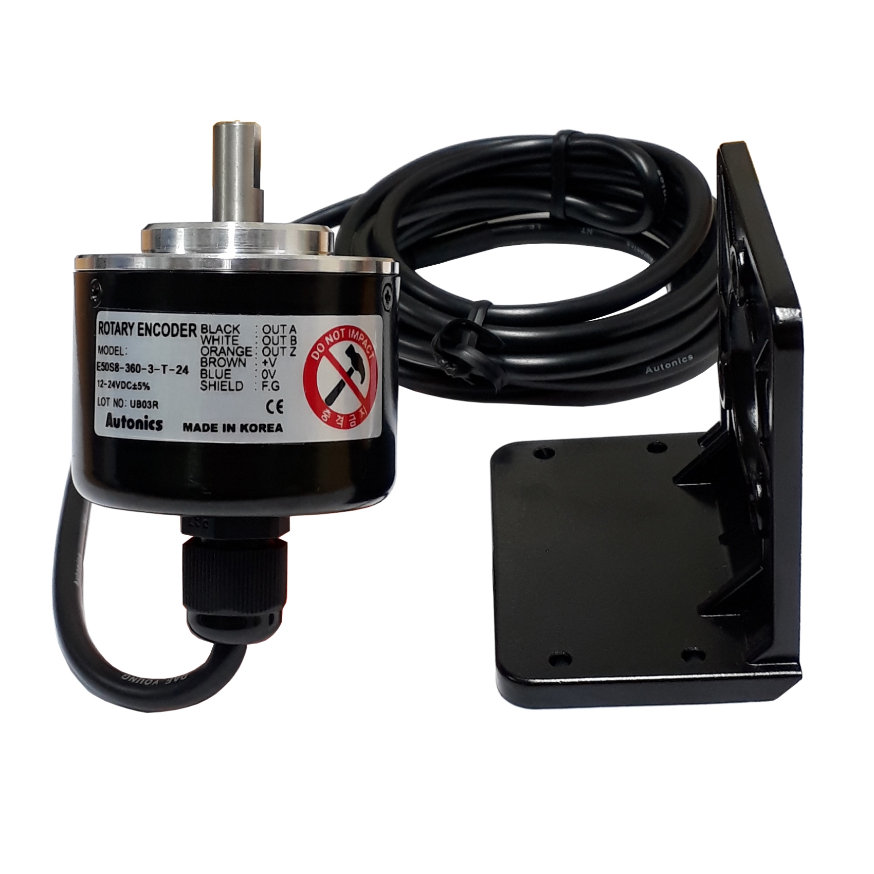 Encoder 360 PPR / Salida Totem Pole / Fases ABZ / 12 - 24V DC Autonics