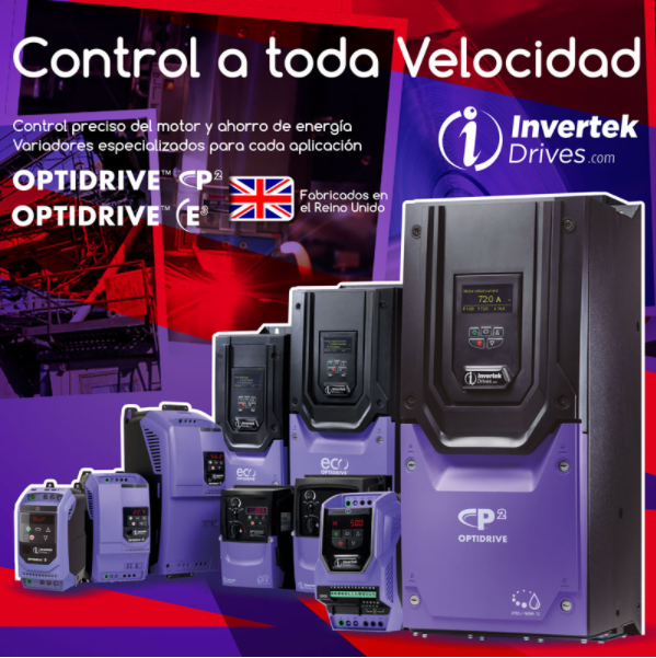 Variador Invertek P2 / 10 HP / 30 Amp / Entrada - Salida: 220V AC / Trifásico
