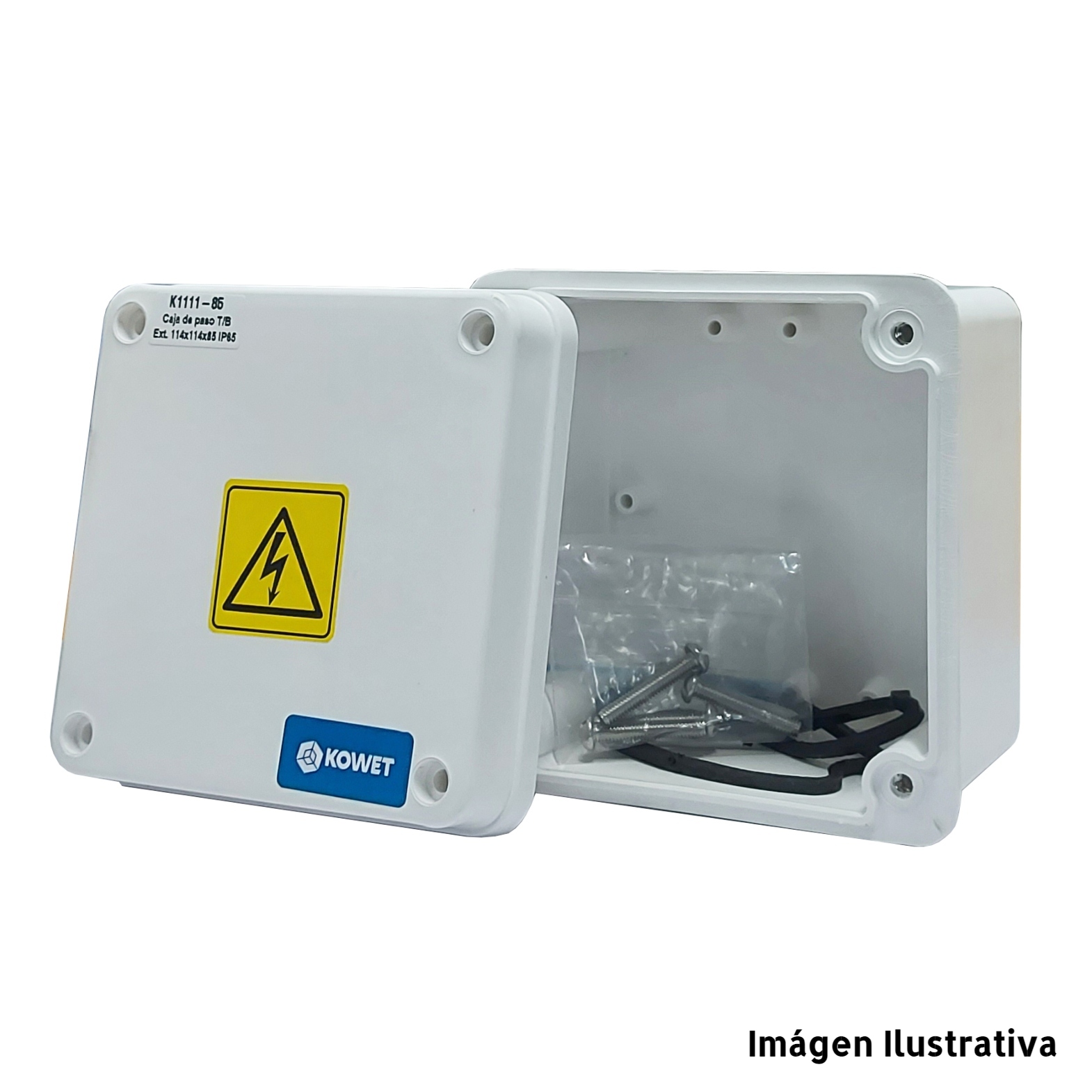 Caja de Paso Plástica IP65 162x162x110mm KOWET - Ingecom Eléctricos SAS