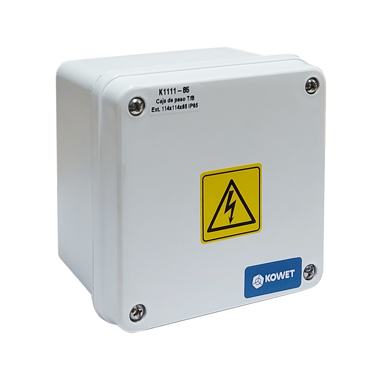 Caja de Paso Plástica IP65 114x114x107mm KOWET - Ingecom Eléctricos SAS