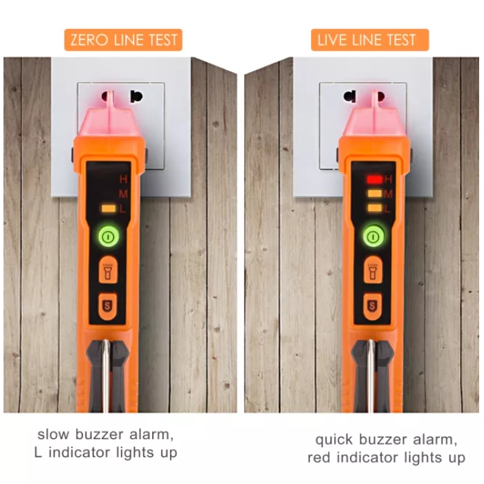 Detector de Voltaje Sin Contacto 12-1000V AC PeakMeter - Ingecom Eléctricos SAS