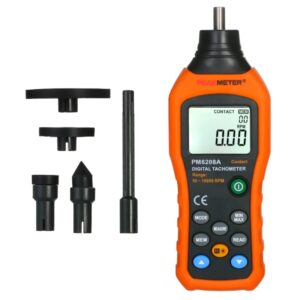 Tacómetro Digital de Contacto | Rango 50-19999 rpm - PeakMeter - Ingecom Eléctricos SAS