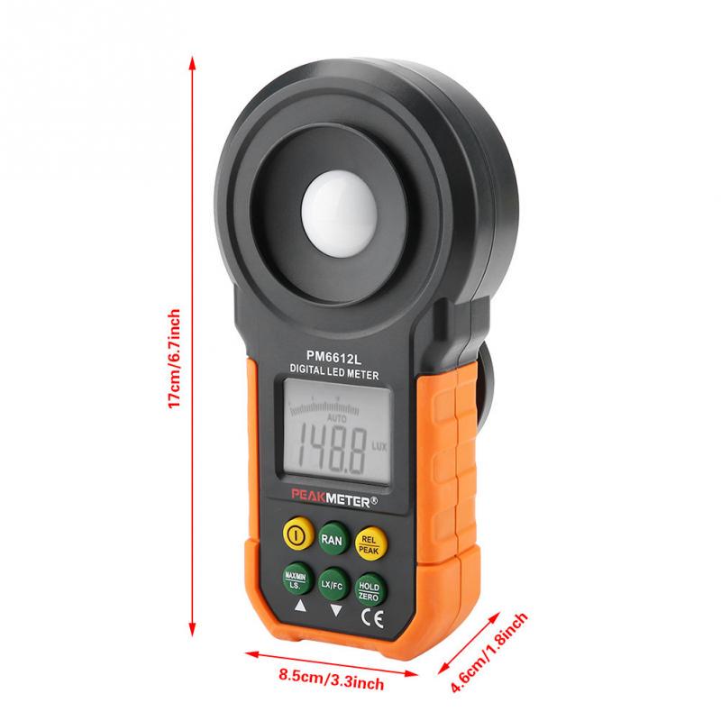 Luxómetro Digital para Iluminación LED | Rango: 0-200.000 LUX - PeakMeter - Ingecom Eléctricos SAS