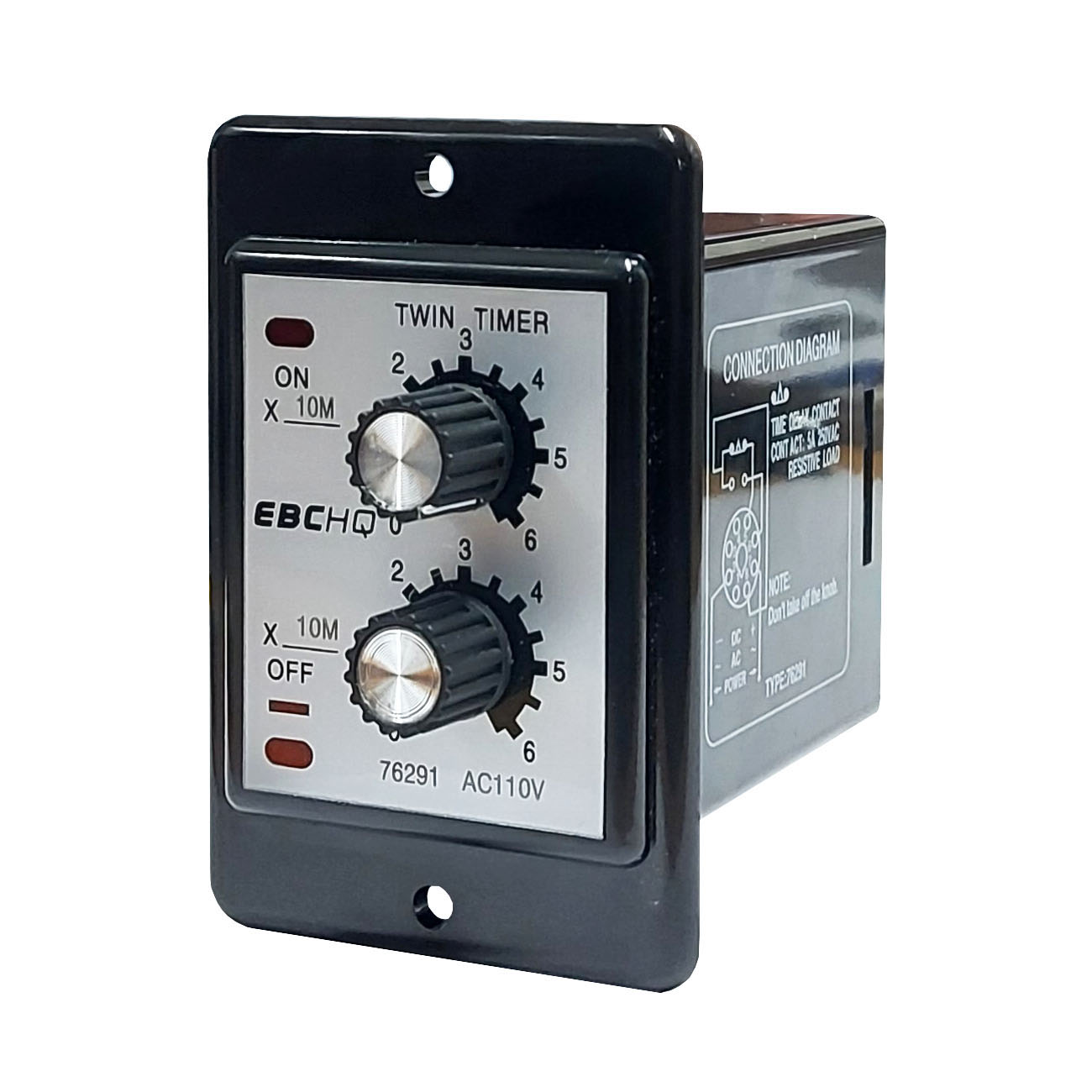 Temporizador Análogo Doble 60 min 110V AC | EBCHQ - Ingecom Eléctricos SAS