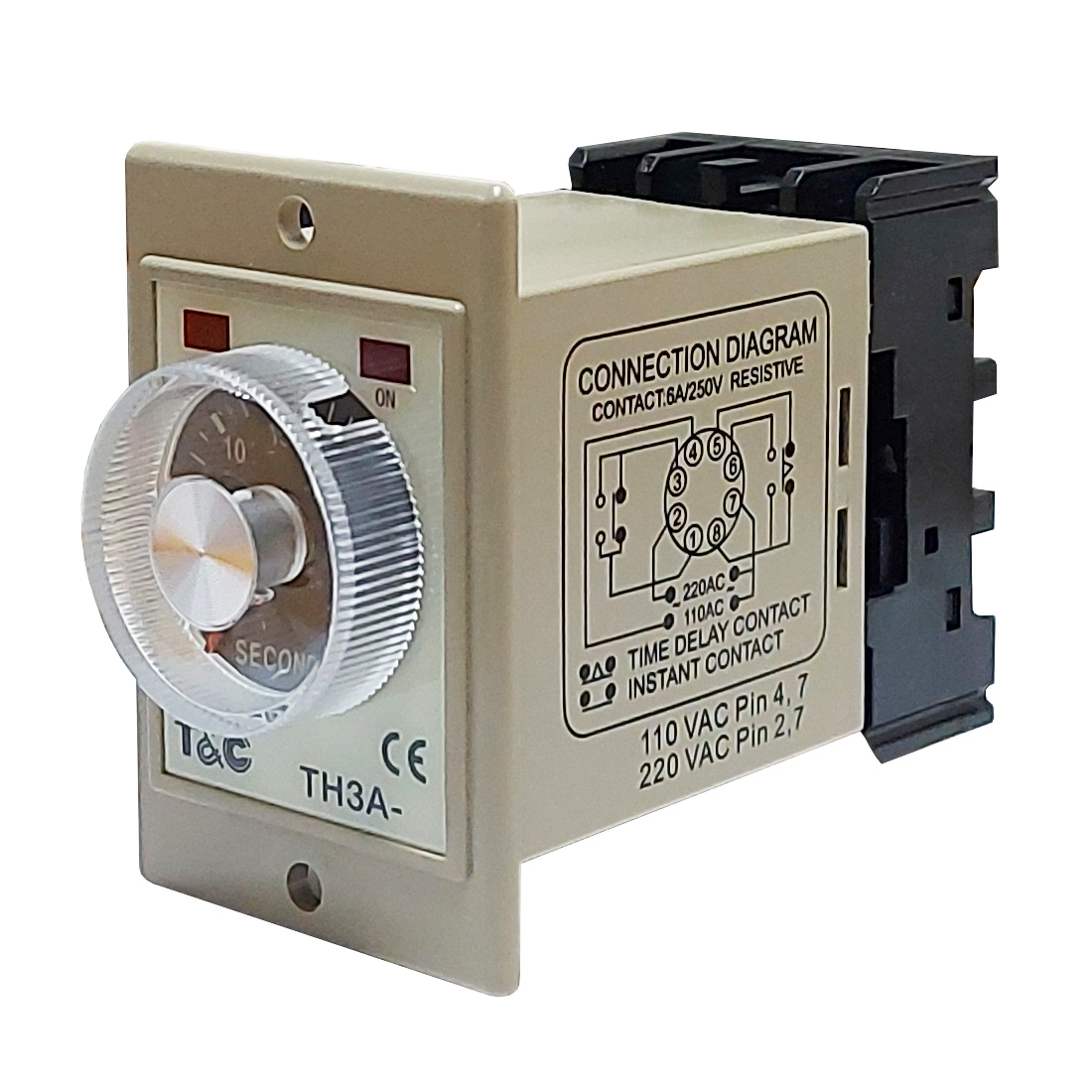 Temporizador Análogo 30 Segundos T&C | 110/220V AC - Ingecom Eléctricos SAS