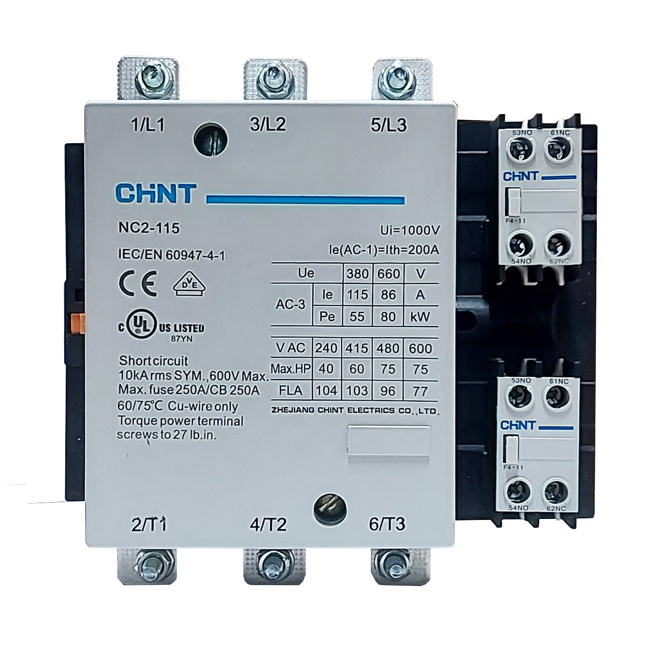 CONTACTOR CHINT 115A 110VAC - Ingecom Eléctricos SAS