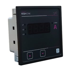 Amperímetro Digital 96x96mm Trifásico, Entrada 1/5 A – RISHABH - Ingecom Eléctricos SAS