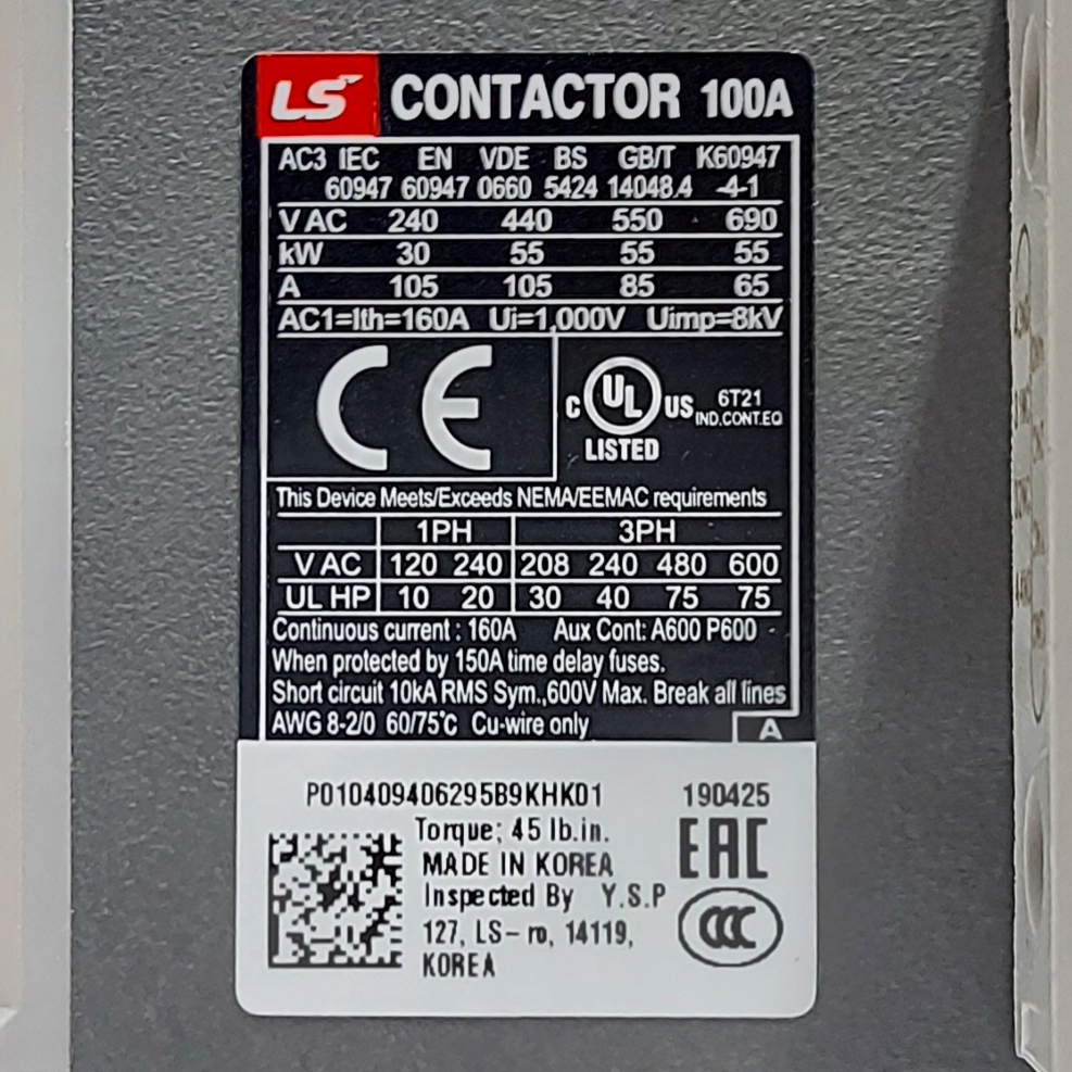 Contactor METASOL LS 100A 220V AC - Ingecom Eléctricos SAS