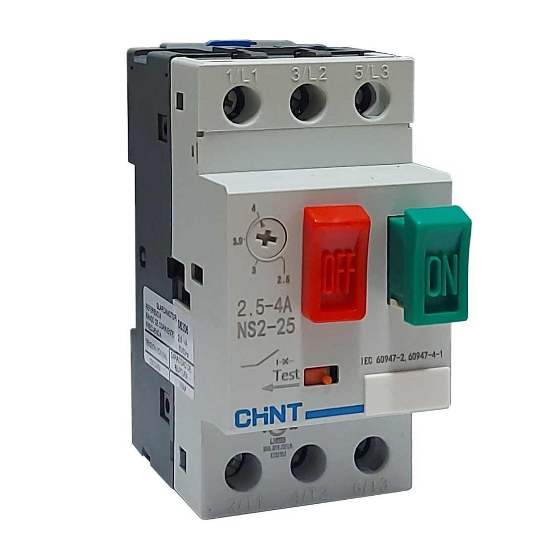 Guardamotor CHINT (2,5 - 4A) Tipo Pulsador - NSR2-25 - Ingecom Eléctricos SAS