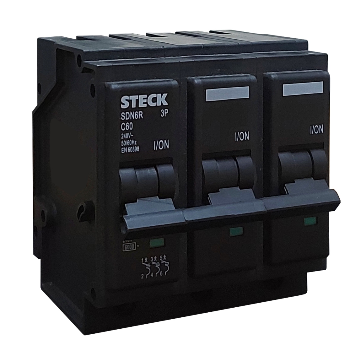 Taco Enchufable 3 Polos 60A - 10KA | STECK - Ingecom Eléctricos SAS