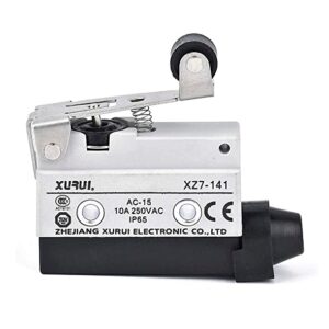 Microswitch Tipo Estándar de Palanca Corta Roldana Plástica 10A/250V XURUI - IP65 | XZ7-141 - Ingecom Eléctricos SAS
