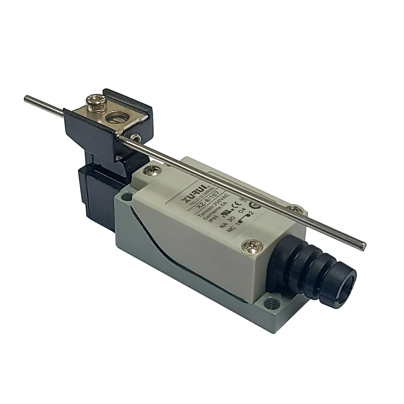 Final de Carrera Metálico de Varilla Ajustable Acero Inoxidable XURUI | XZ-8/107 - Ingecom Eléctricos SAS