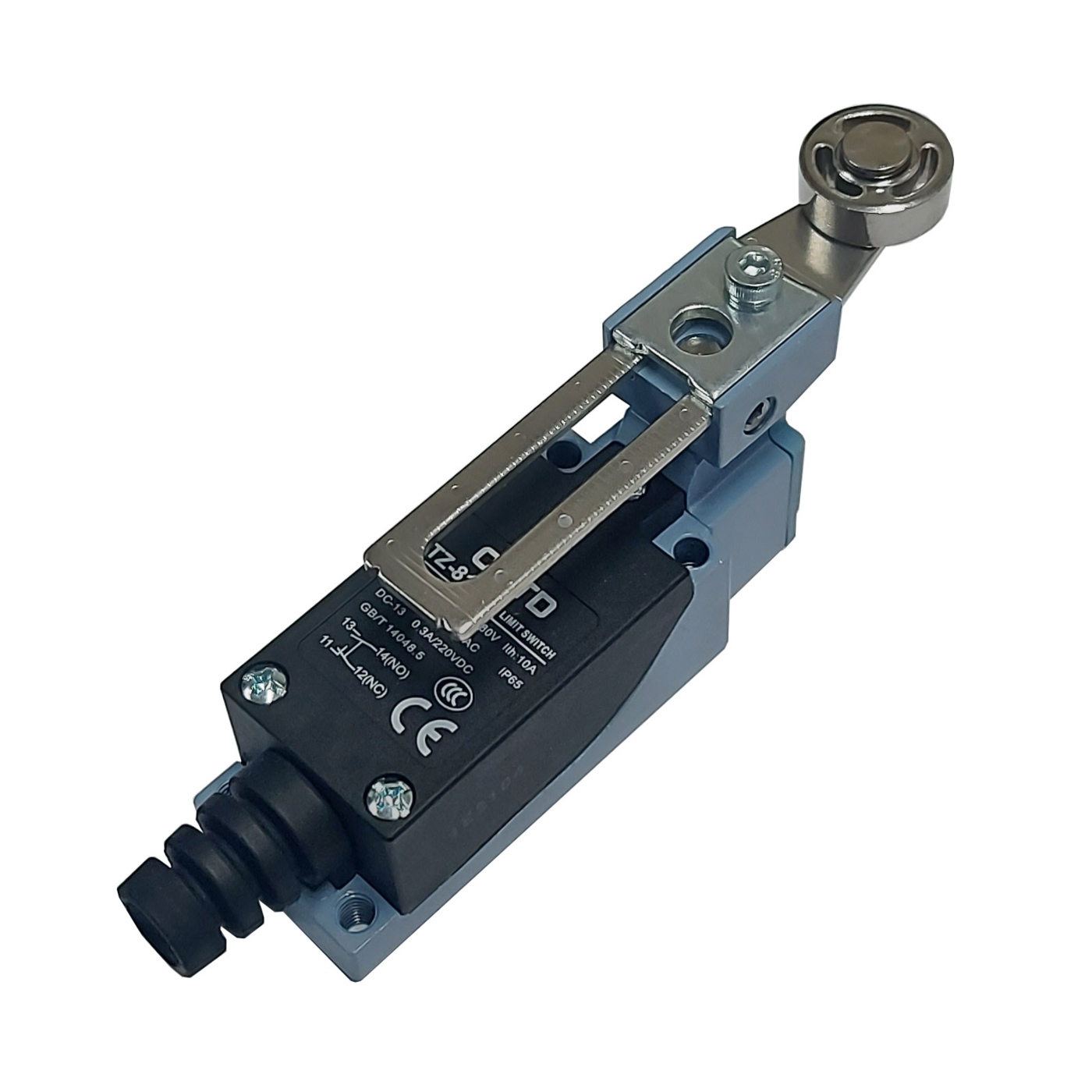 Final de Carrera Metálico de Palanca Metálica Ajustable y Roldana Metálica CNTD | TZ-8109 - Ingecom Eléctricos SAS