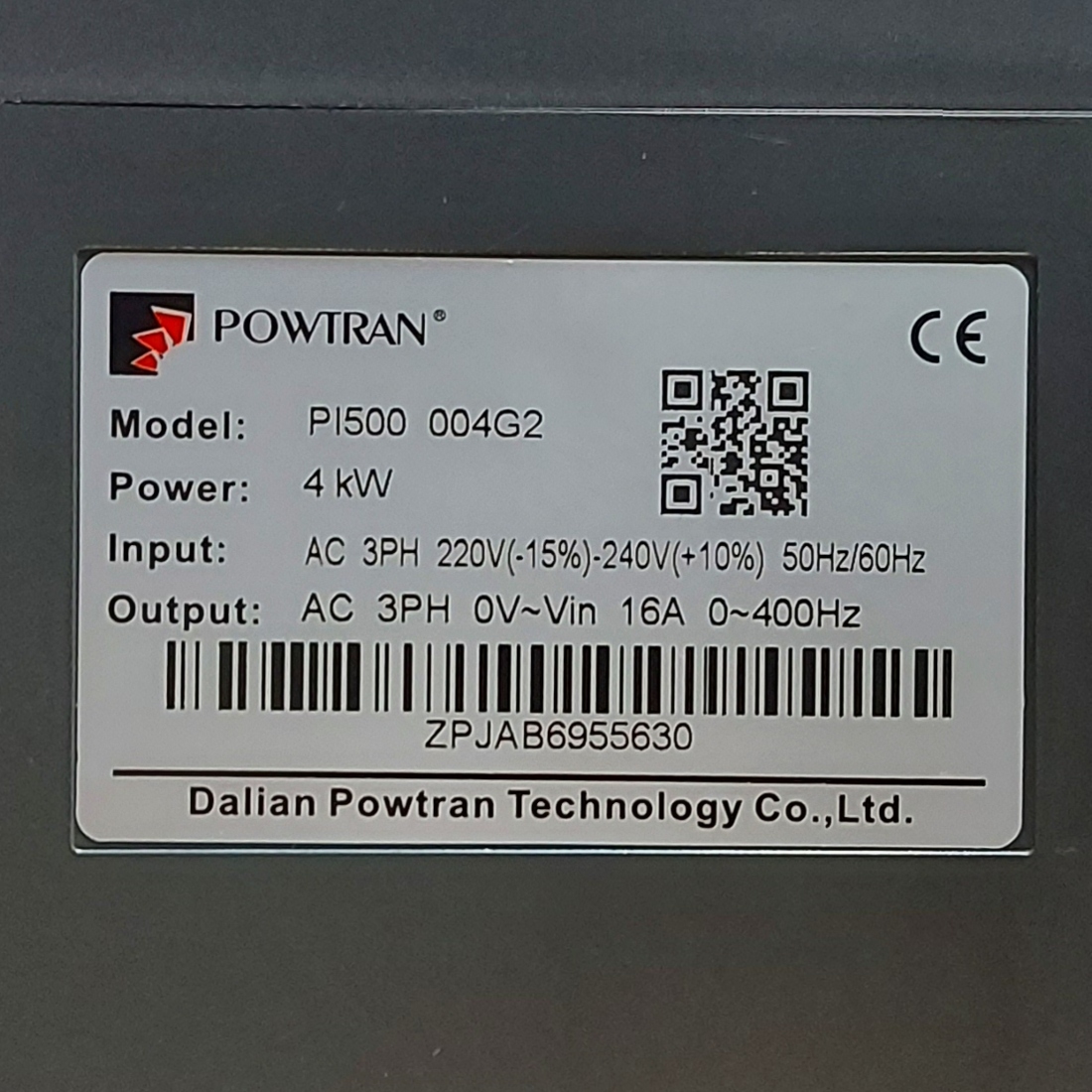 Variador POWTRAN PI500 / 5 HP / 16 Amp / Entrada y Salida: 220V AC / IP20 - Ingecom Eléctricos SAS