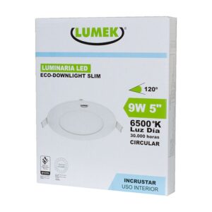 PANEL LED 9W REDONDO DE INCRUSTAR LUMEK
