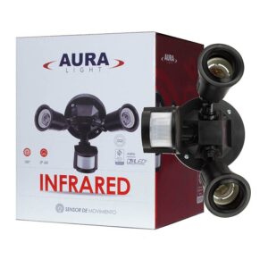 SENSOR DE MOVIMIENTO CON PORTALAMPARA INFRAROJO TECHO ASR06