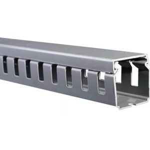 CANALETA RANURADA 60X60MM GRIS - 2 MTS