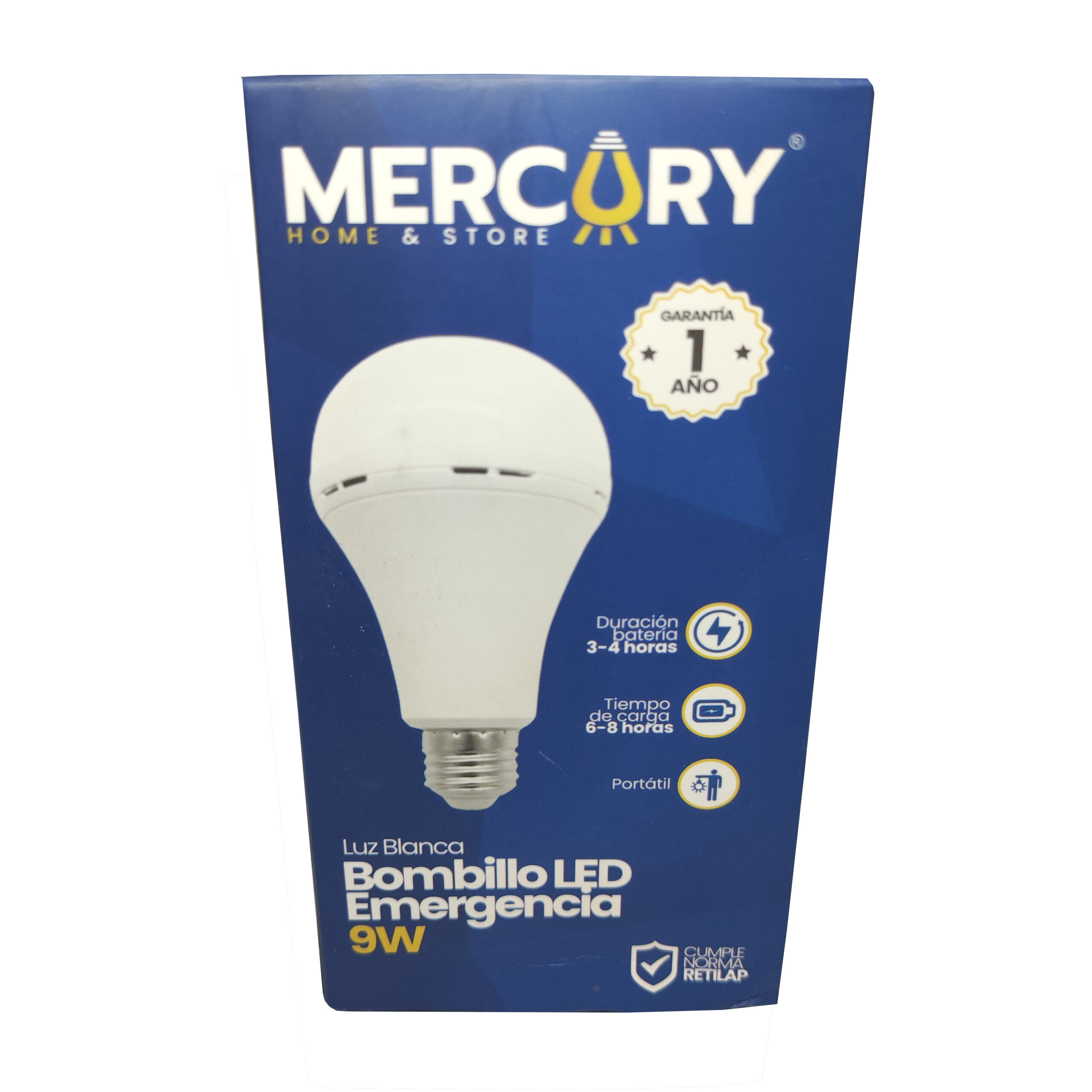 BOMBILLO LED EMERGENCIA 9W MERCURY