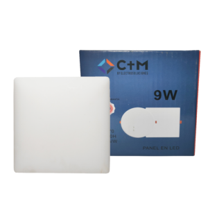 PANEL LED 9W CUADRADO DE INCRUSTAR C+M