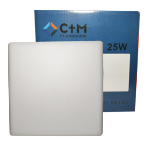 PANEL LED 25W CUADRADO SOBREPONER C+M