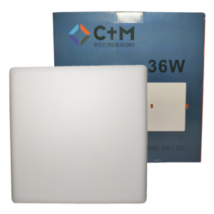 PANEL LED 36W CUADRADO SOBREPONER C+M