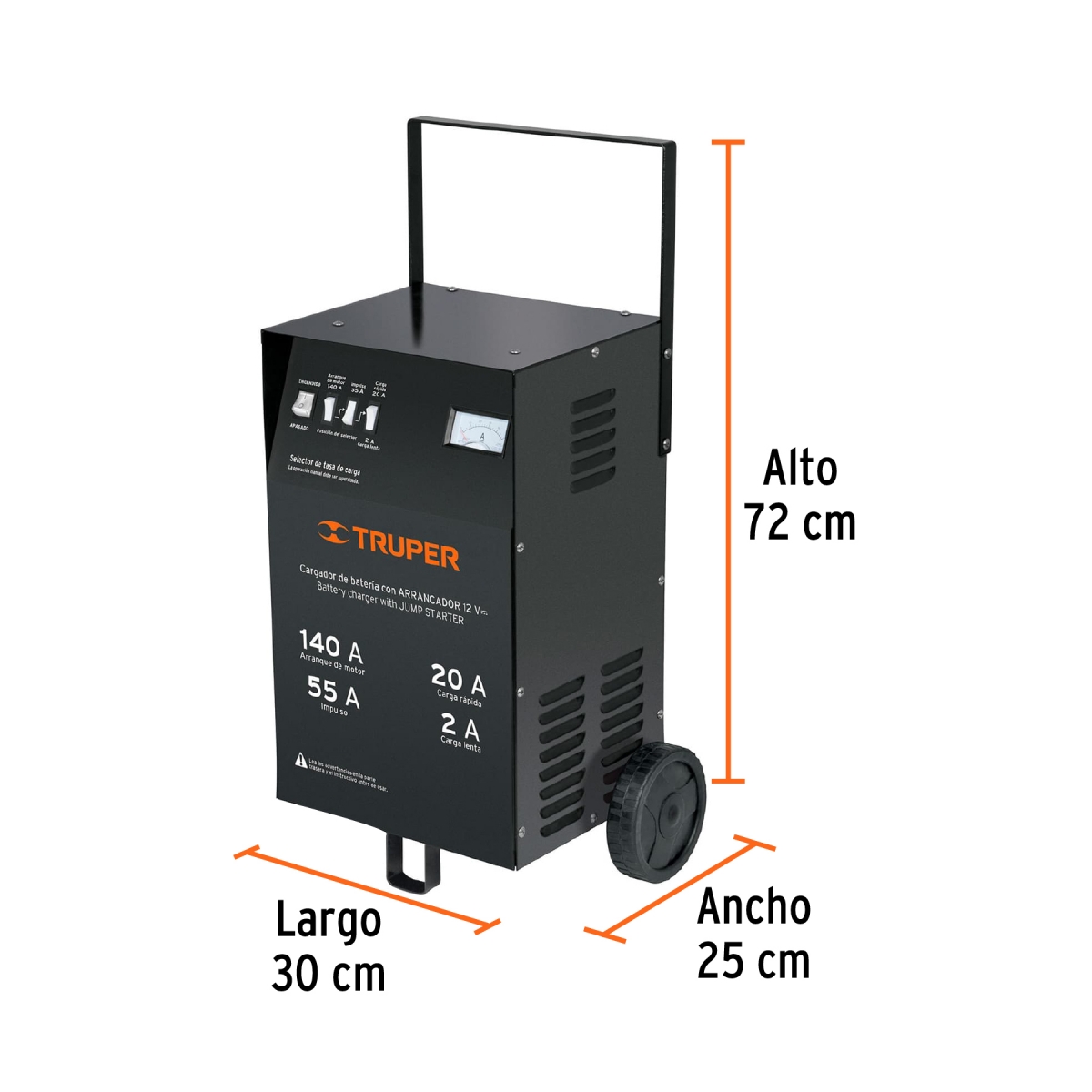 Cargador de baterias 12V 140A TRUPER