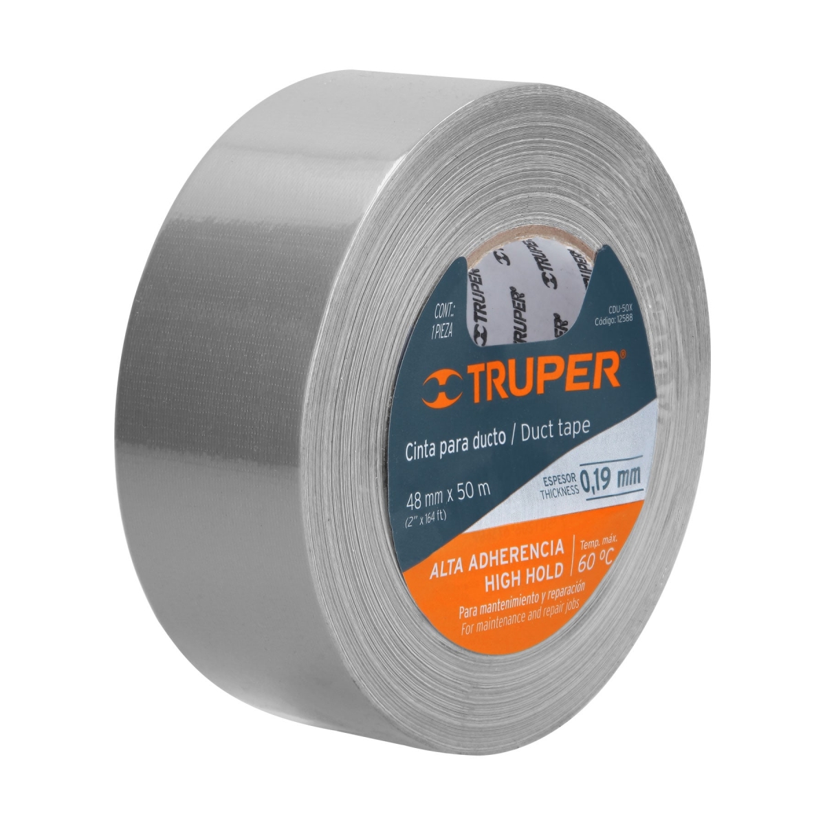 Cinta para ducto 50m Gris TRUPER