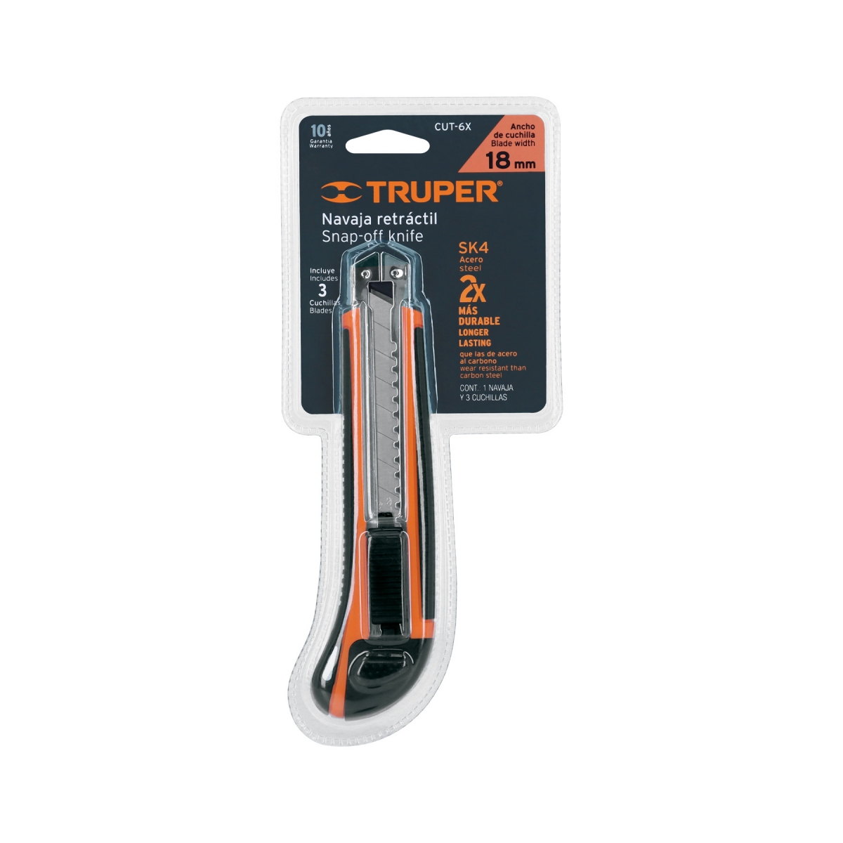 Bisturi con Alma Metalica y Grip 18mm TRUPER