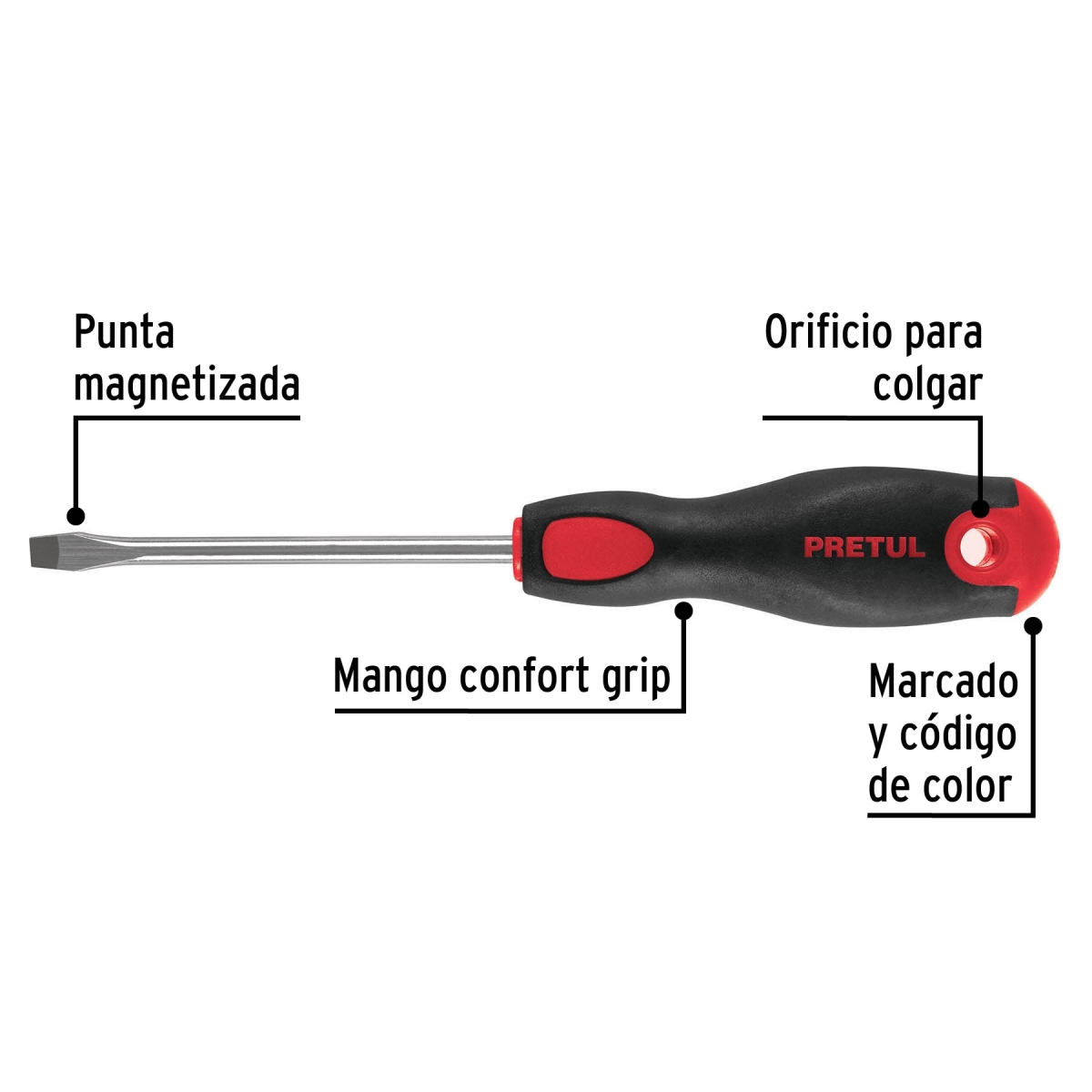 Destornillador Punta Pala 1/4 x 4" PRETUL
