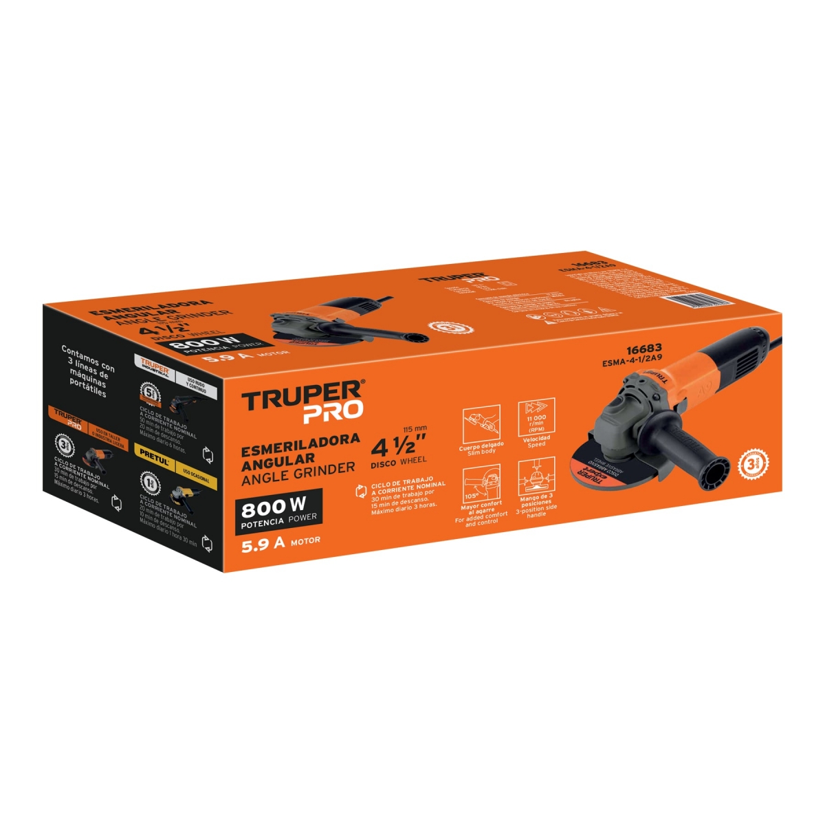 Pulidora Angular 800W TRUPER