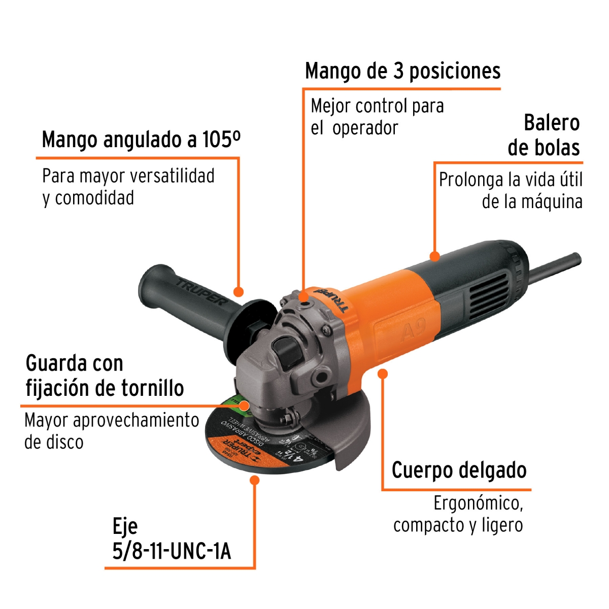 Pulidora Angular 800W TRUPER