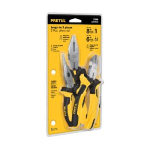 Juego de 3 Alicates Comfort Grip PRETUL