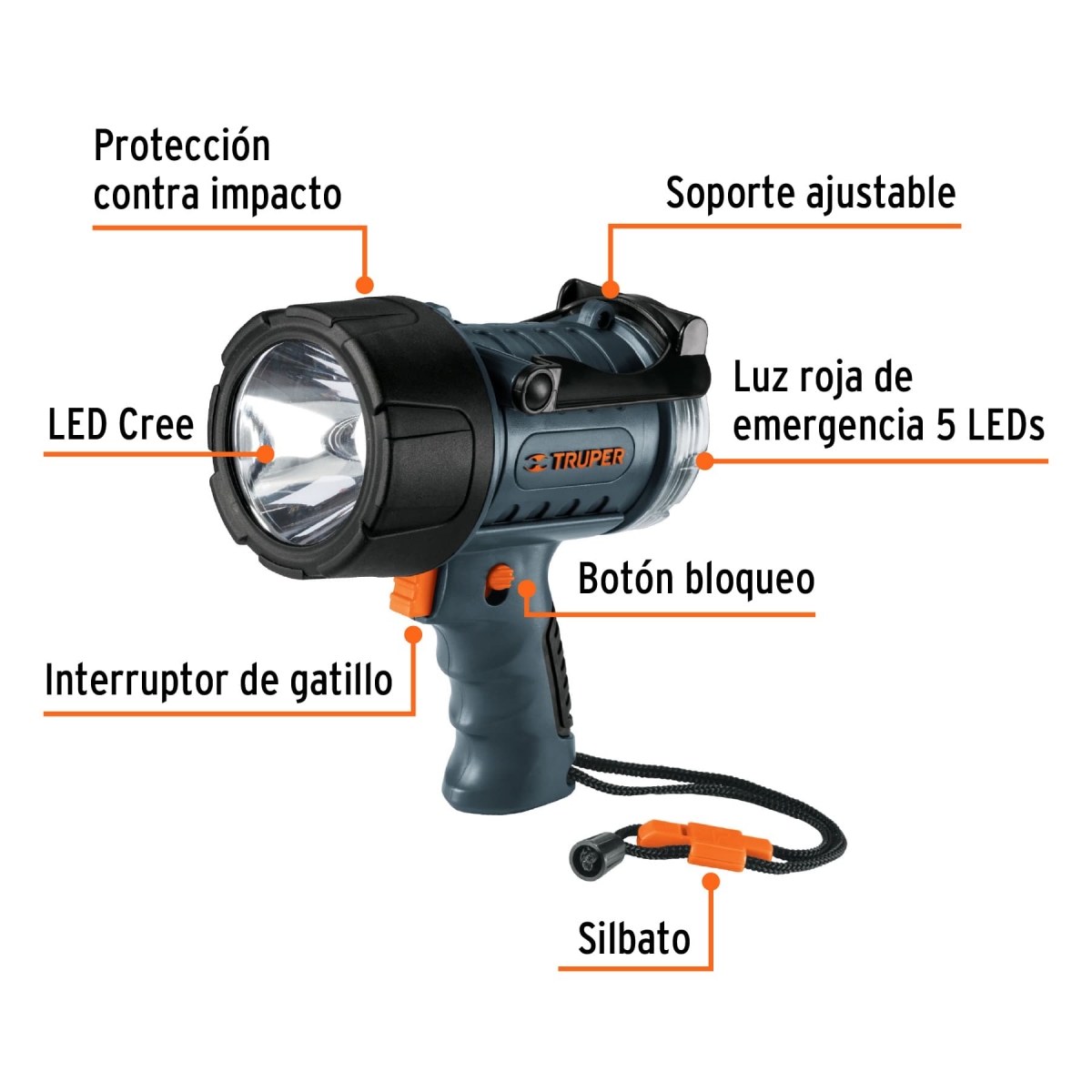 Lampara Plastica Reflectora 300lm TRUPER