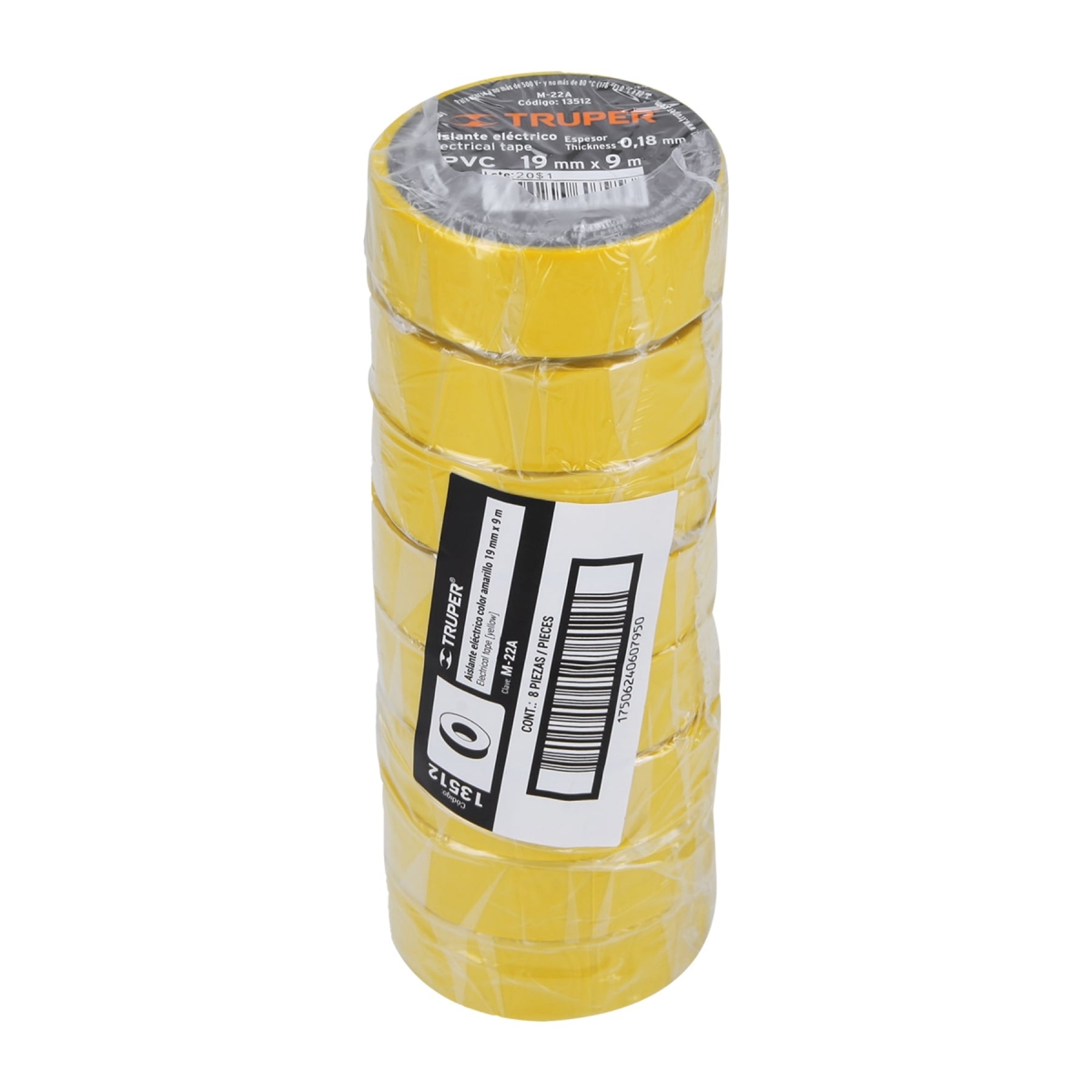 Cinta de Aislar Amarillo 9m TRUPER
