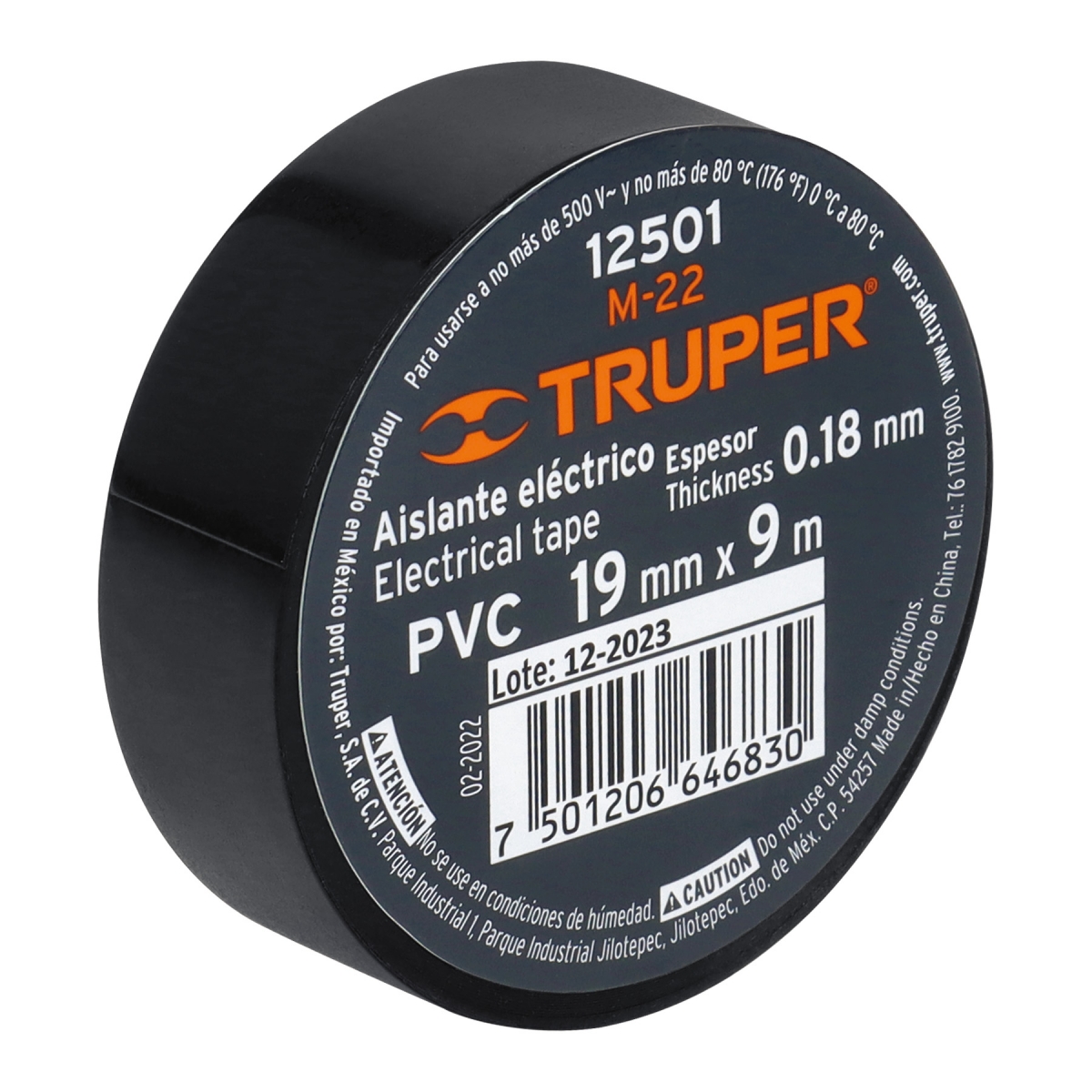 Cinta de Aislar Negro 9m TRUPER