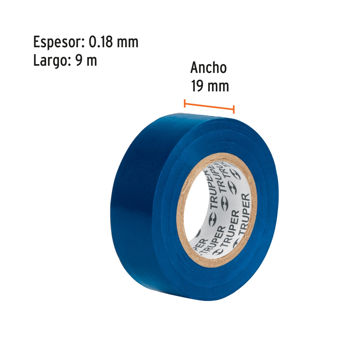 Cinta de Aislar Azul 9m TRUPER