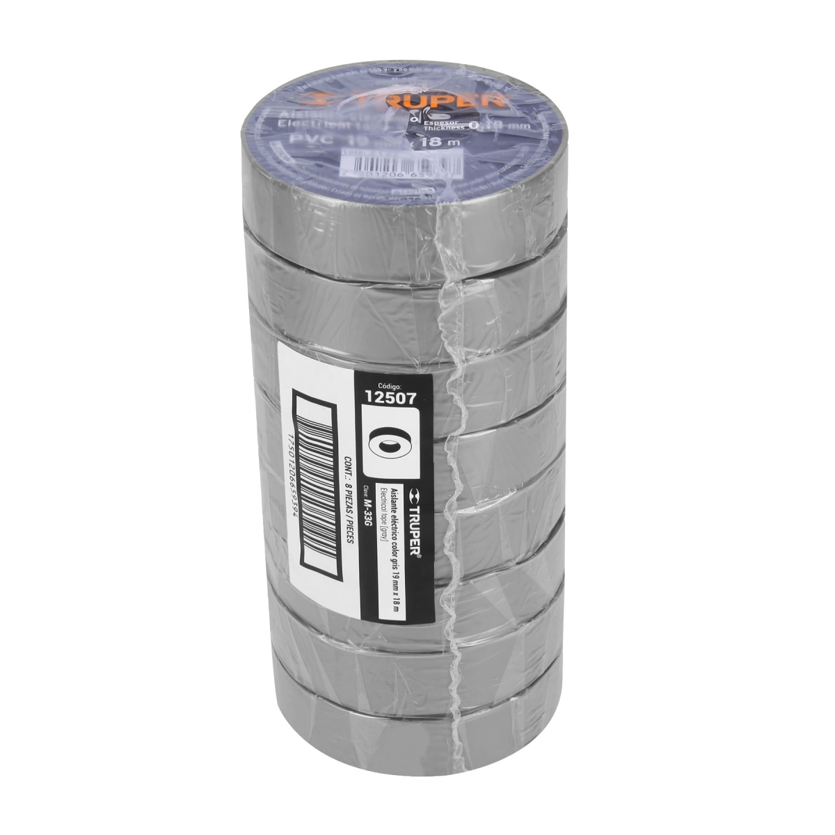 Cinta de Aislar Gris 18m TRUPER