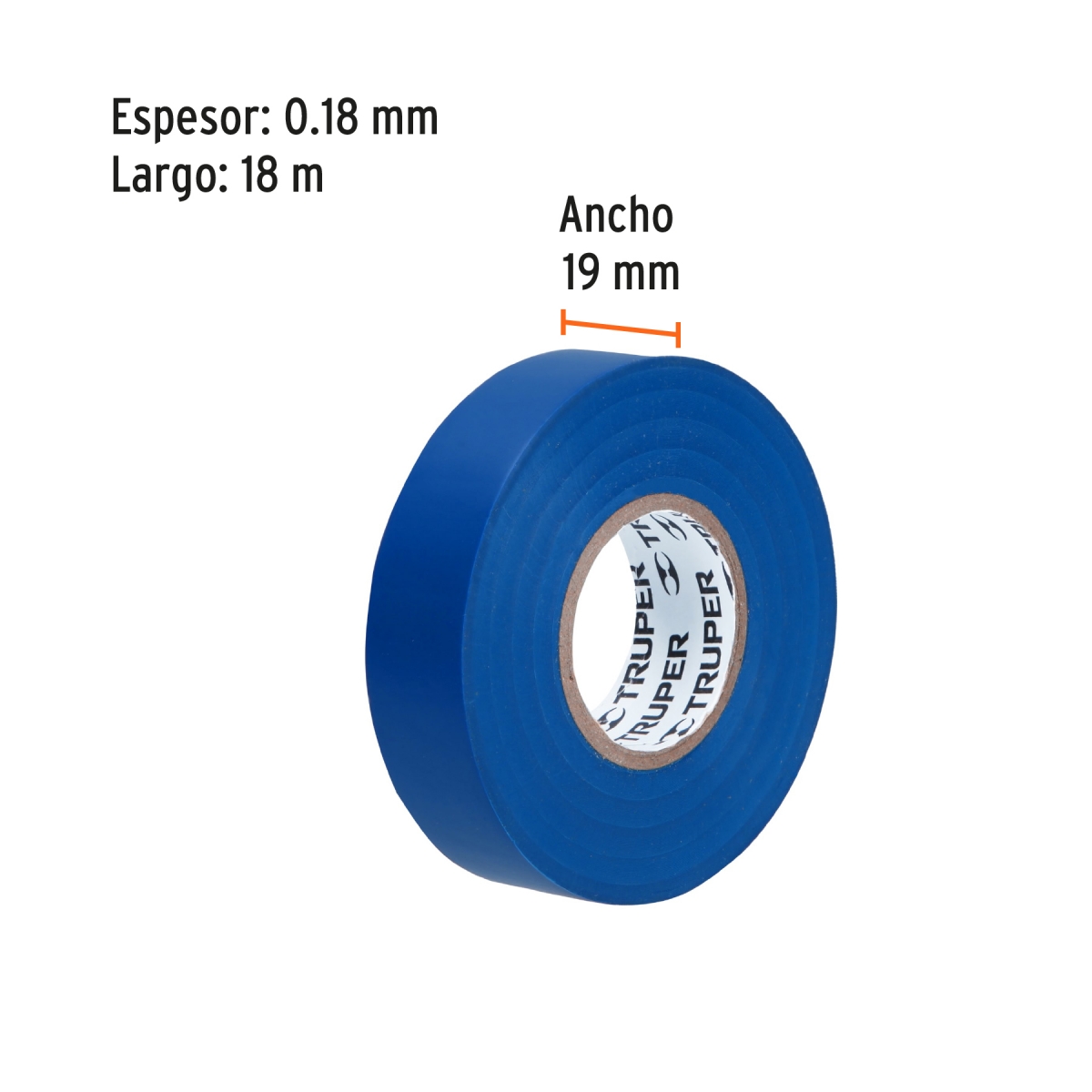 Cinta de Aislar Azul 18m TRUPER