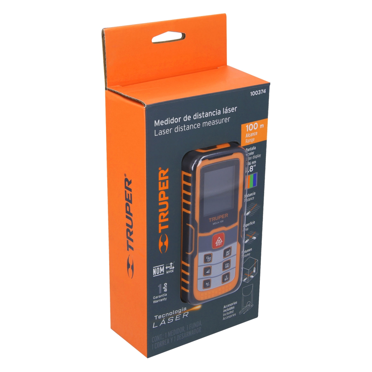 Medidor laser de distancia 100m TRUPER